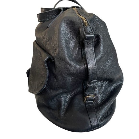 Zara Black Soft Leather Slouchy Oversized Shoulder Hobo Bag Y2K - Picture 3 of 11